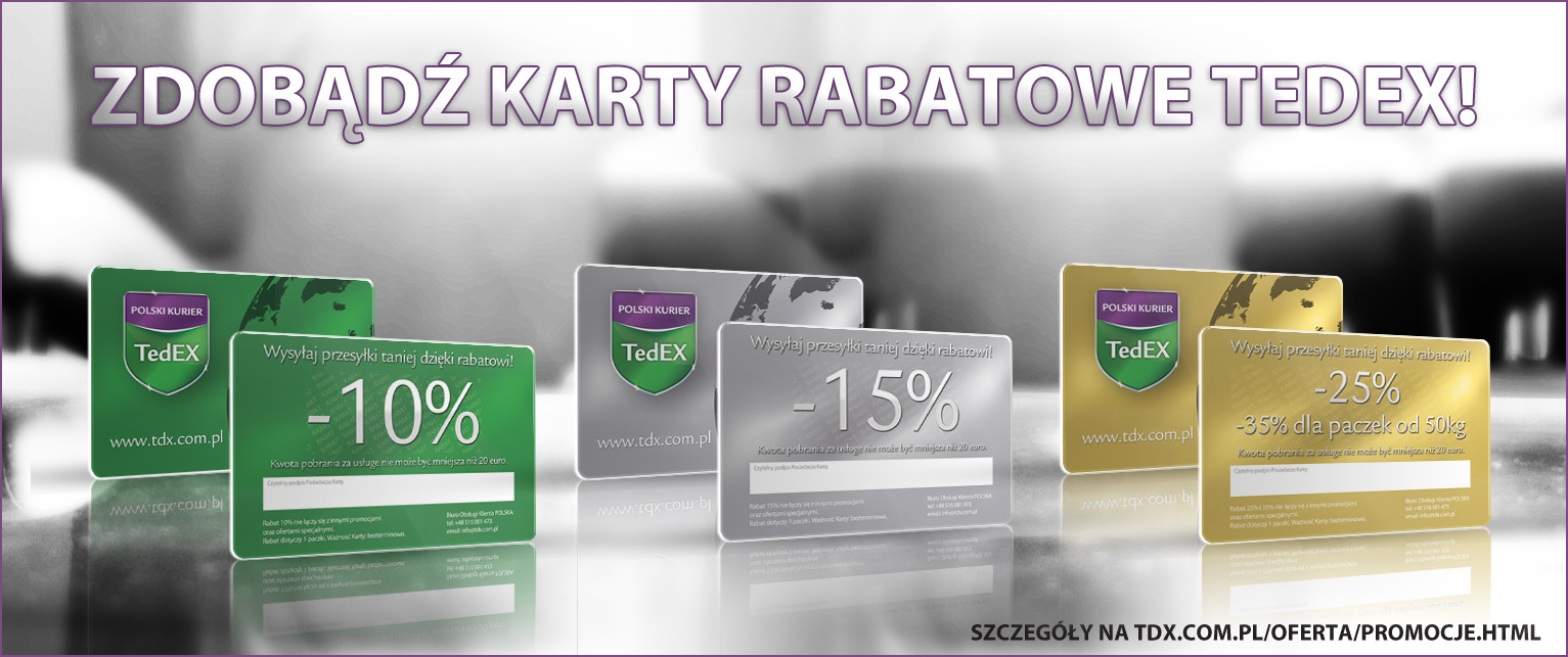 Promocja karty rabatowe TedEX Promocja karty rabatowe TedEX
